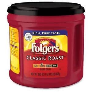 Кофе молотый Folgers Classic Medium про-ва США в банках по 865г