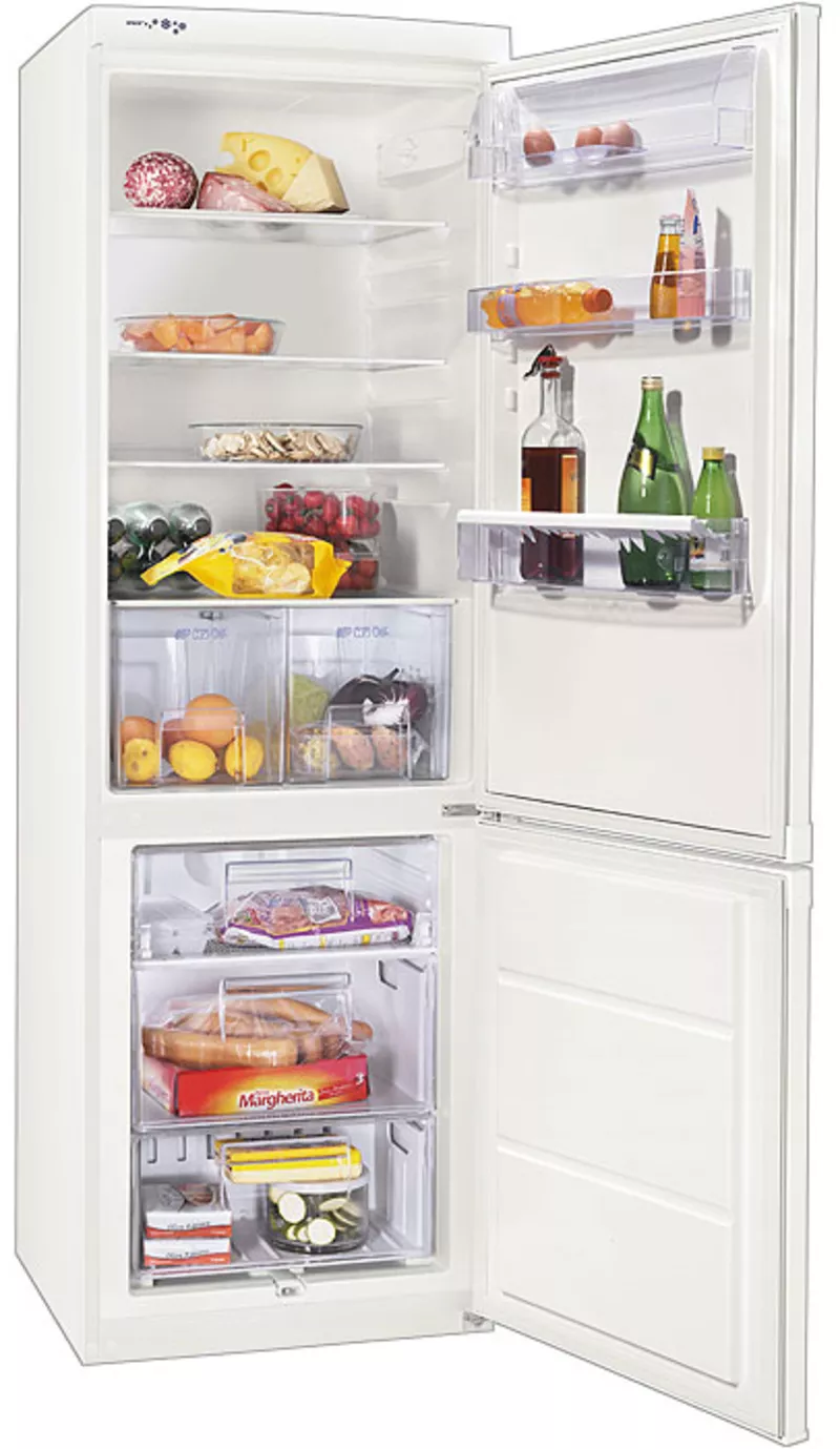 Двухкамерный холодильник ZANUSSI ZRB 936 PW в упаковке новый.