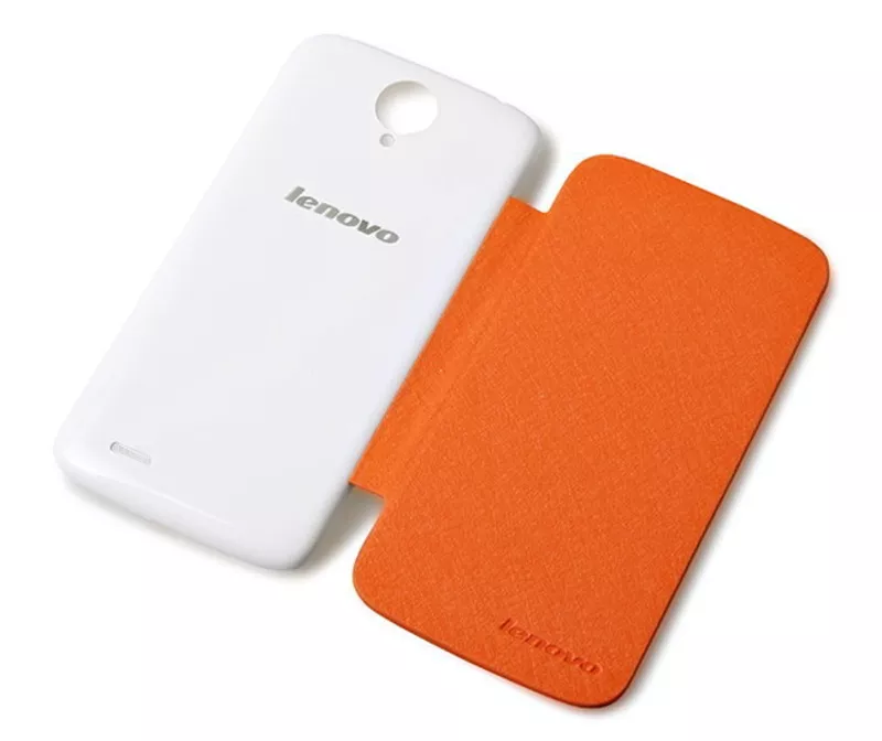 Оригинальный чехол-книжка для Lenovo S820 Orange