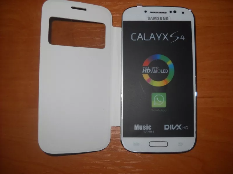 Samsung S4 4, 7 black white (2 sim,  tv,  java  wi-fi)