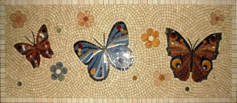 Мозаичные ковры из натурального камня 11