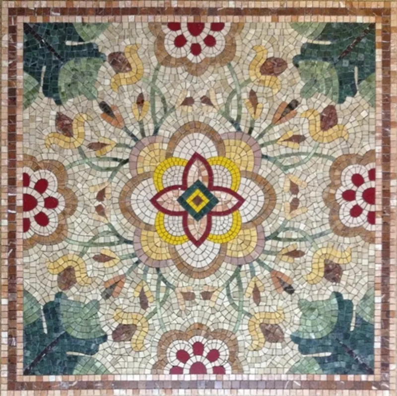 Мозаичные ковры из натурального камня 16